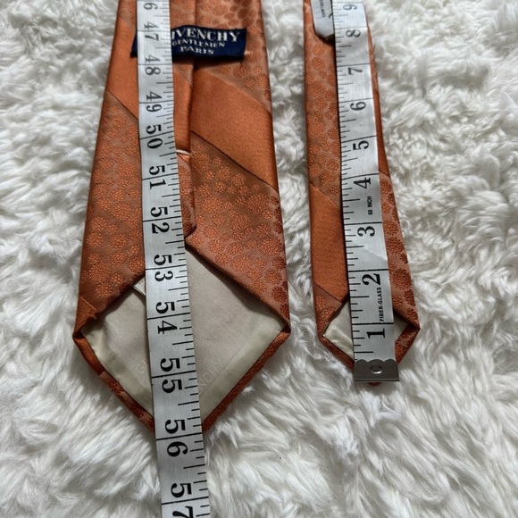 Givenchy Orange Patterned Tie - Picture 10 of 12